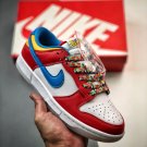 lebron james x women & men dunk low fruity pebbles whitered-blue dh8009-600