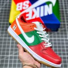 sb women & men dunk low red green orange