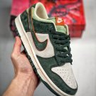 women & men dunk low grey suedegreen