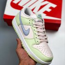 women & men dunk low light soft pinkghost-lime ice-white