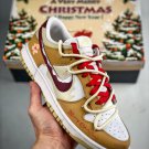 dunk low women & men ‘merry christmas’ beige white red