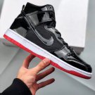 sb women & men dunk high âbredâ blackwhite-varsity red