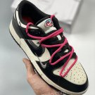 women & men dunk low ‘multiple swooshes’ black white