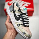 women & men dunk low retro beige white black