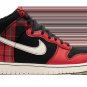 Dunk High Plaid - Black_Red