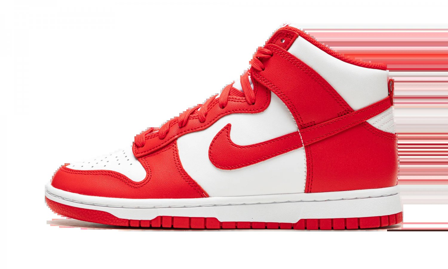 Dunk High White _ University Red