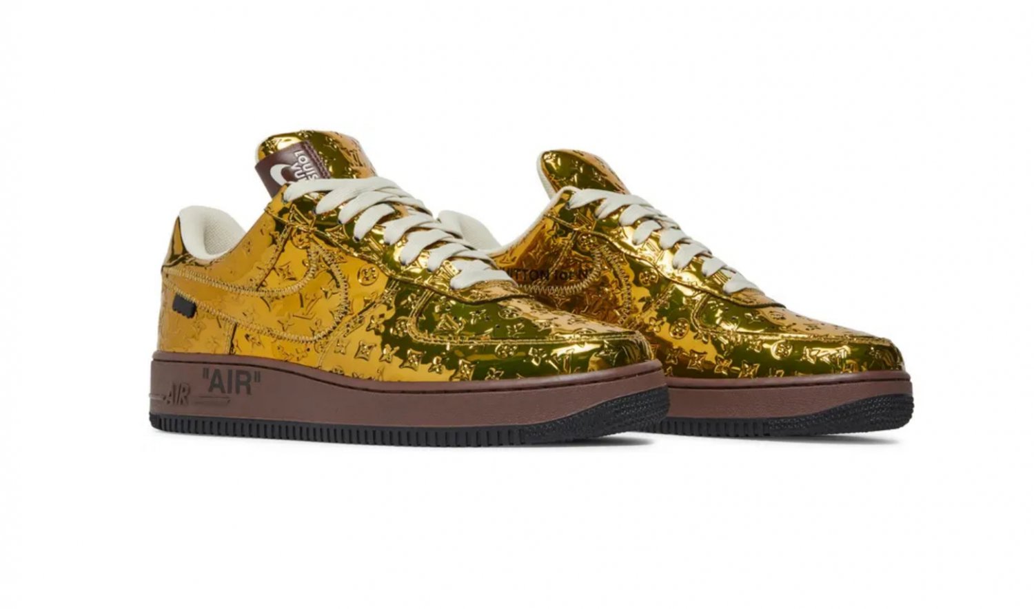 Louis Vuitton Force 1 Low Virgil Abloh - Metallic Gold
