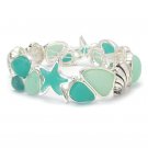 sea glass stretch bracelet