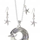 sealife theme pendant necklace set