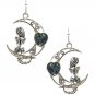 moon and mermaid earring