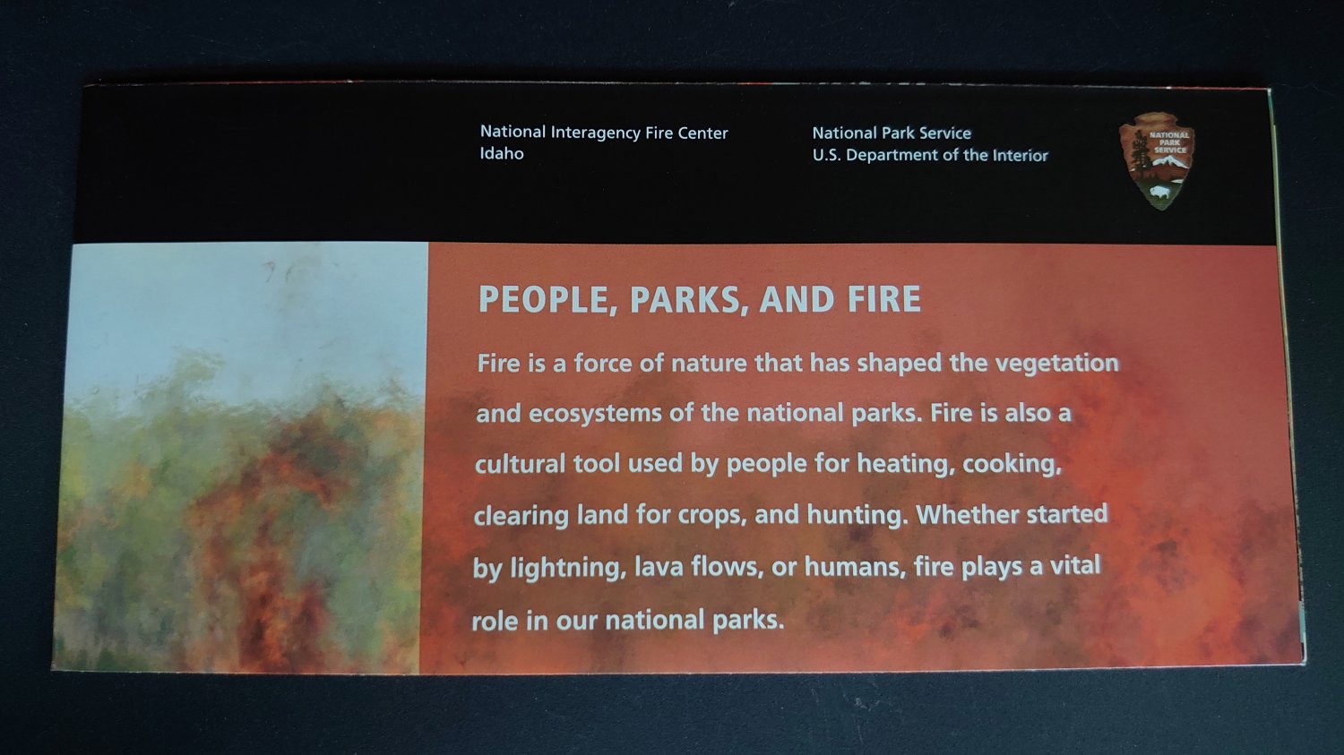 Official NPS Brochure Wildland Fire in National Parks Information Map Guide