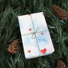 Hearts Gift Wrap, Wrapping Paper, 20"x30", Matte Paper Finish