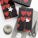 Grouped Hearts Gift Wrap Wrapping Paper 20"x30" Satin Paper Finish