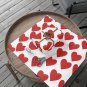 Hearts with Stripes White Background Wrapping Paper 20"x30" Matte Paper Finish
