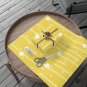 White Stars with Yellow Stripes Wrapping Paper 20"x30" Matte Paper Finish
