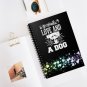 All You Need is Love and a Dog with Rainbow Hearts Border Spiral Notebook Ruled Line