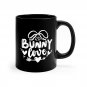 Bunny Love 11oz Black Mug Easter