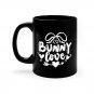 Bunny Love 11oz Black Mug Easter
