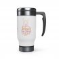 Bunny Kisses 25 Cents Stainless Steel Travel Mug with Handle 14oz