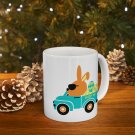 Hop In Easter Bunny Truck, Ceramic Mug, 11oz, Coffee Cup