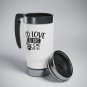 I'd Love to But My Cat Said No Stainless Steel Travel Mug with Handle 14oz