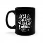 Just a Girl Who Loves Fabric, 11oz Black Mug