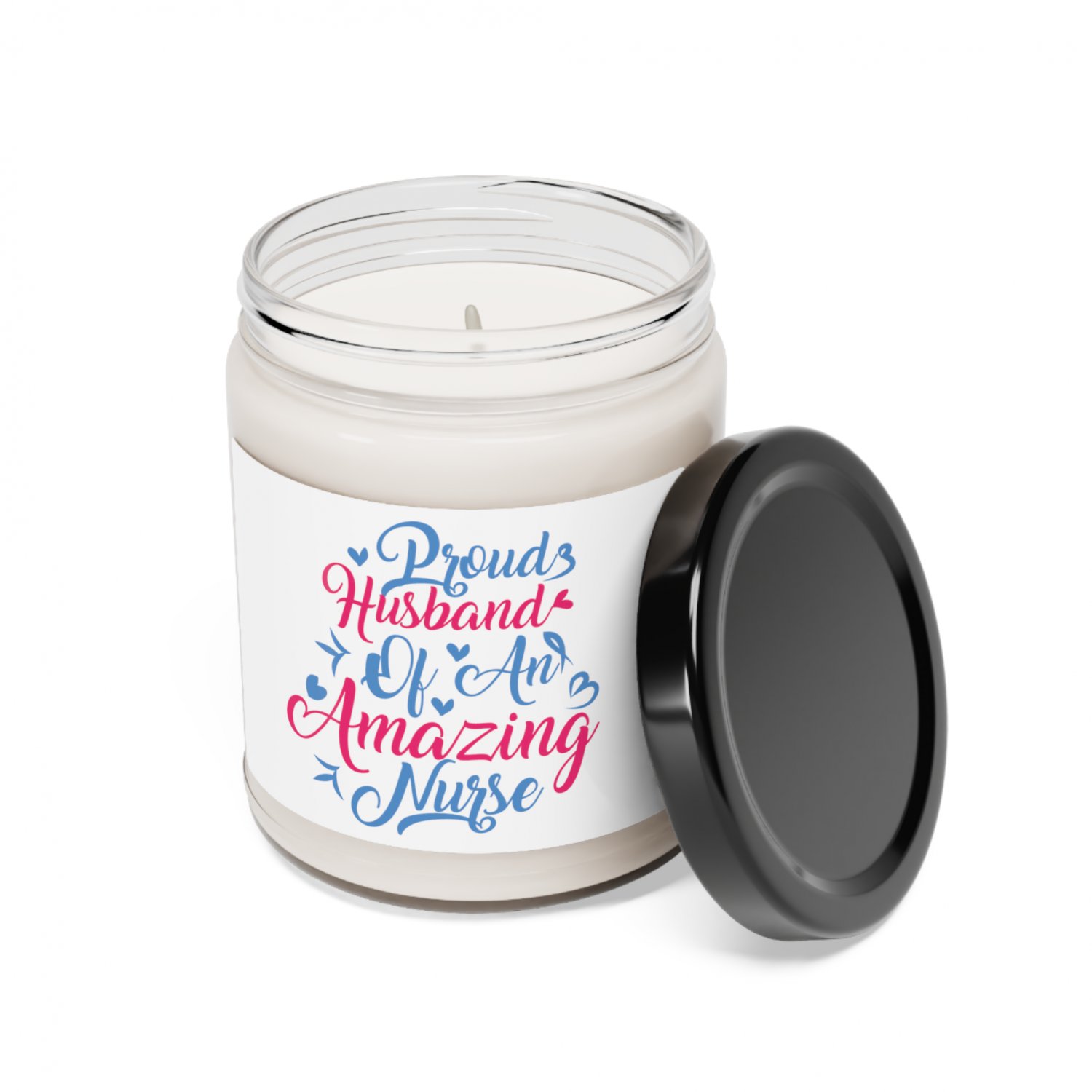Proud Husband Of An Amazing Nurse, Scented Soy Candle, 9oz Apple Harvest