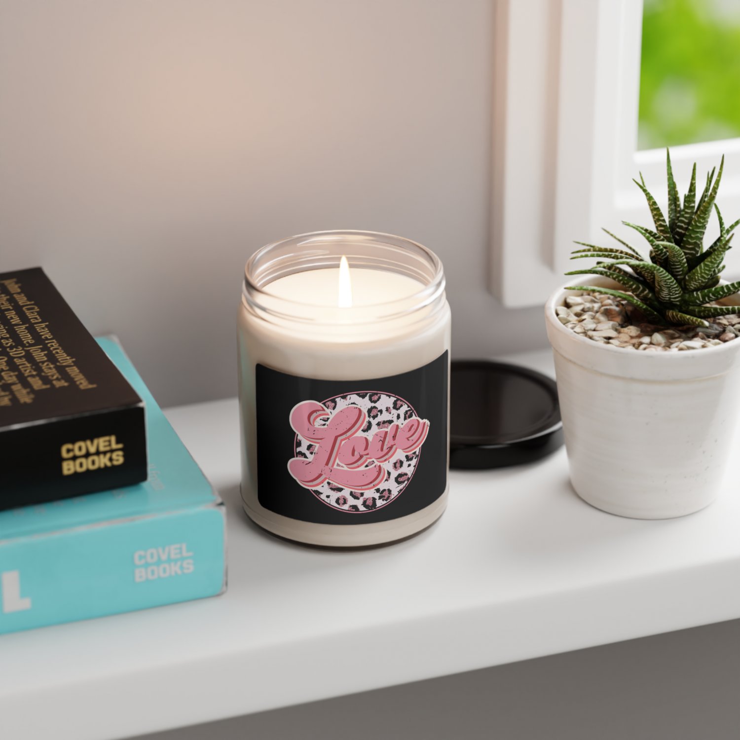 Love, Scented Soy Candle, 9oz CLEAN COTTON