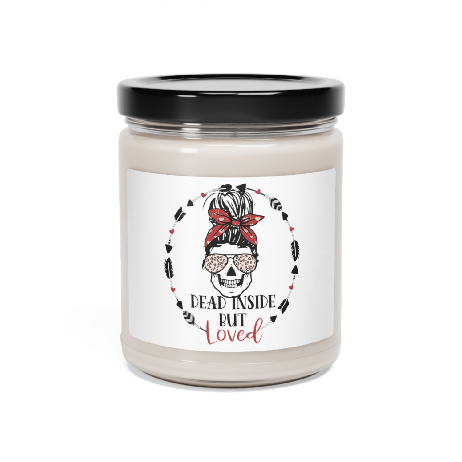 Dead Inside But Loved, Scented Soy Candle, 9oz CLEAN COTTON