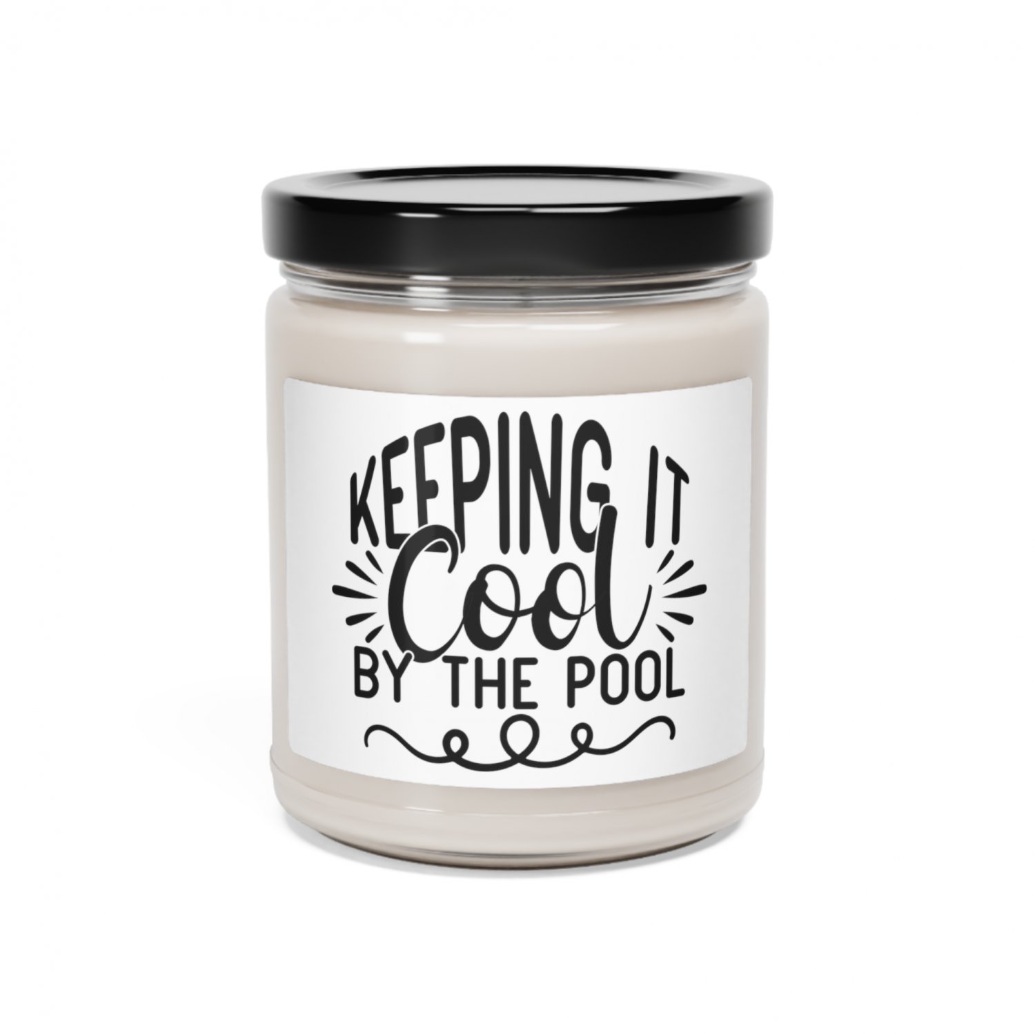 Keeping It Cool By The Pool, Scented Soy Candle, 9oz Cinnamon Vanilla