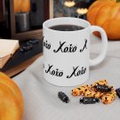 XOXO Pattern Coffee Cup, Ceramic Mug 11oz