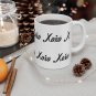 XOXO Pattern Coffee Cup, Ceramic Mug 11oz