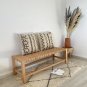 High quality Woven Leather Strap Bench, /Size B: (L 36 x H 16 x D 18) Inches