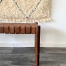 Leather Strap Bench - Hall entrance bench ,  /Size (L 48 x H 16 x D 18) Inches