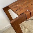 Leather Strap Bench - Hall entrance bench ,  /Size (L 40 x H 16 x D 18) Inches