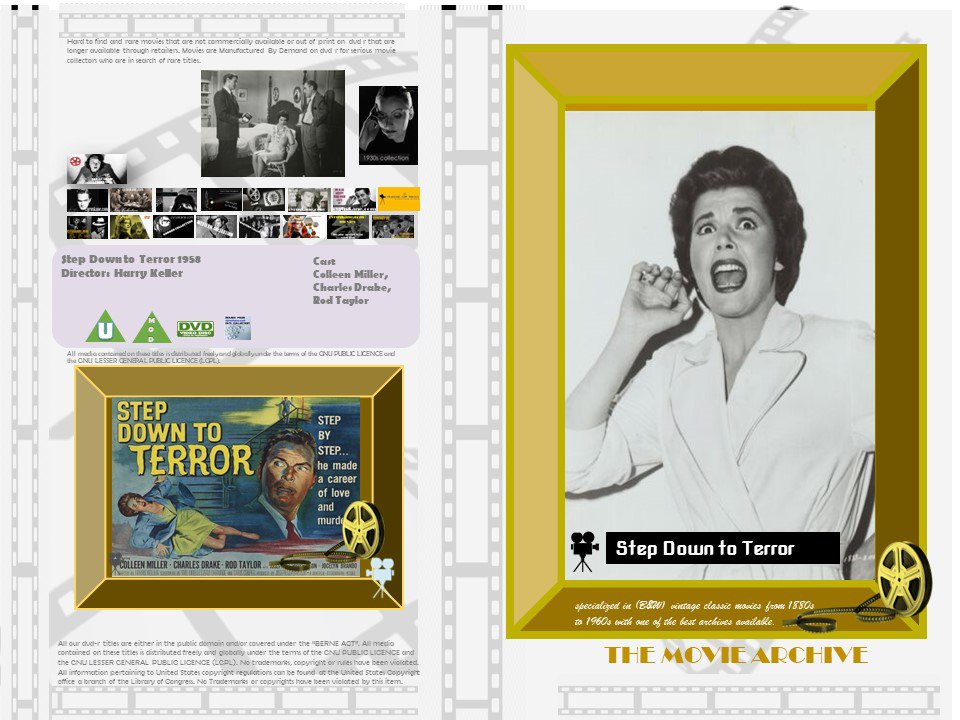 Step Down to Terror 1958  dvd Harry Keller Charles Drake and Colleen Miller