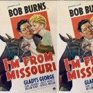 I'm from Missouri (1939) dvd  Director: Theodore Reed  Stars: Bob Burns, Gladys George