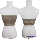 Free People Women's Scalloped Lace Bandeau Taupe Bra Small NWOT