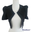Only Love Collection Juniors Cropped Dressy Blazer Short Sleeve Black Small NEW