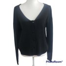 Women's Acrylic Cardigan Sweater Button Down Knitted Black NEW