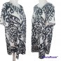 Sese Code Women's Paisley Print Tunic Blouse Short Sleeve 3XL Black & White
