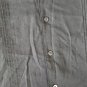 Saddlebred Men's Linen Blend Button Down Shirt Collard Short Sleeve Caviar Black