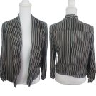 Timing Women's Striped Cover Up Open Ruched Sleeve Size Medium NEW