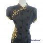 Kimdo Women's Cheong-sam Linen Blend Dress Chinese Black Gold Size 16 NEW