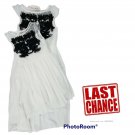 Mother & Daughter Twin Chiffon Dress Long White Short Sleeve Women LG Girls 10