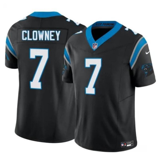 Carolina Panthers #7 Jadeveon Clowney Black 2024 F.U.S.E. Vapor Limited ...