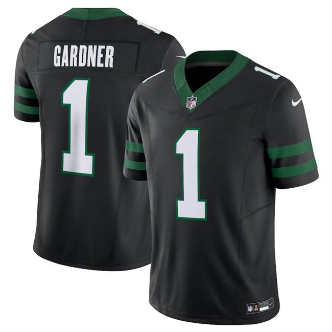 New York Jets #1 Sauce Gardner Black 2024 F.U.S.E. Vapor Limited ...