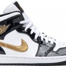 Jordan 1 Mid Patent Black Gold 852542 007