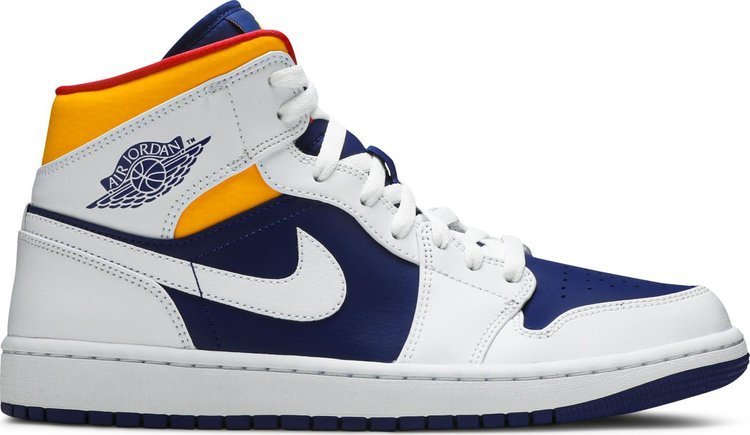 Jordan 1 Mid White Deep Royal Blue 554724 131