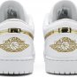 Jordan 1 Retro Low White Metallic Gold CZ4776 100